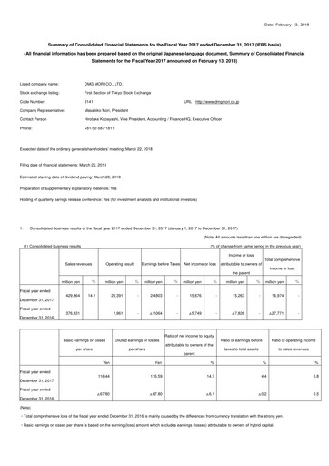 Miniature DMG Mori Bilan financier 2017