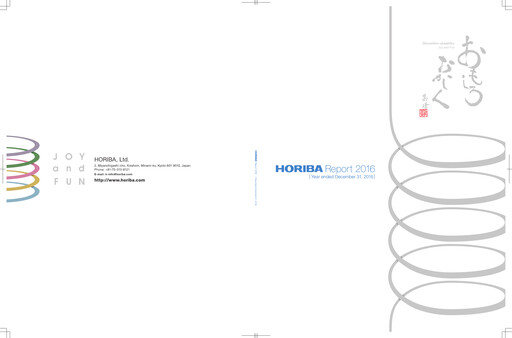 Thumbnail HORIBA Annual Report 2016