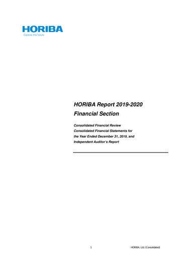 Thumbnail HORIBA Financial Statement 2019-2020