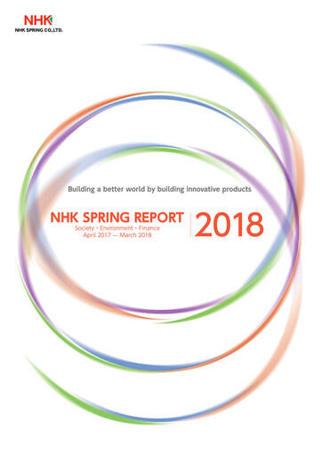 Miniature NHK Spring Rapport de durabilité 2018