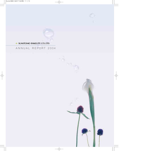 Thumbnail Sumitomo Bakelite Company Annual Report fy2004
