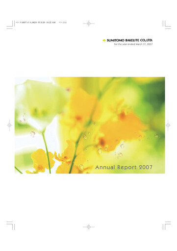 Thumbnail Sumitomo Bakelite Company Annual Report fy2007