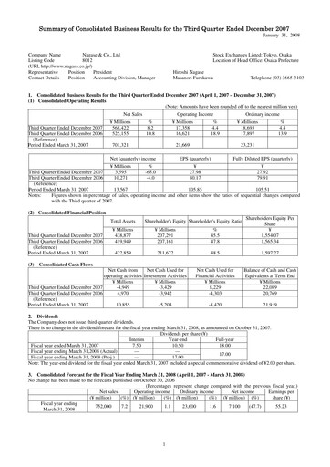 Thumbnail Nagase & Co. Quarterly Report 2007-q3