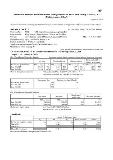 Thumbnail Nagase & Co. Quarterly Report 2017-q1