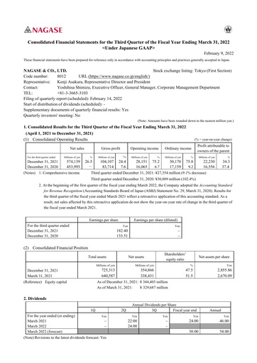 Thumbnail Nagase & Co. Quarterly Report 2021-q3