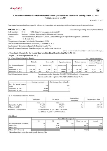 Thumbnail Nagase & Co. Quarterly Report 2023-q2