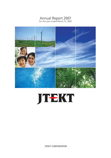 Thumbnail JTEKT Corporation Annual Report 2007