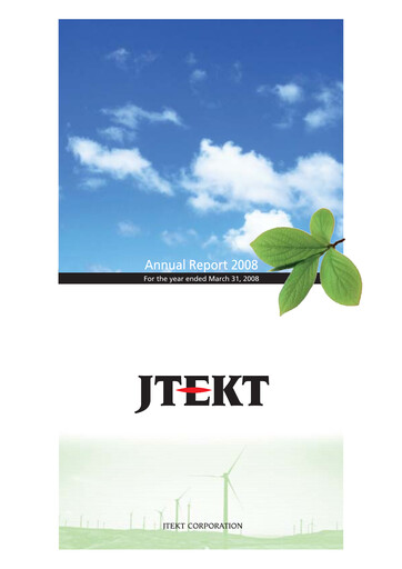 Thumbnail JTEKT Corporation Annual Report 2008