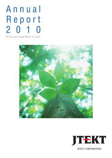 Thumbnail JTEKT Corporation Annual Report 2010
