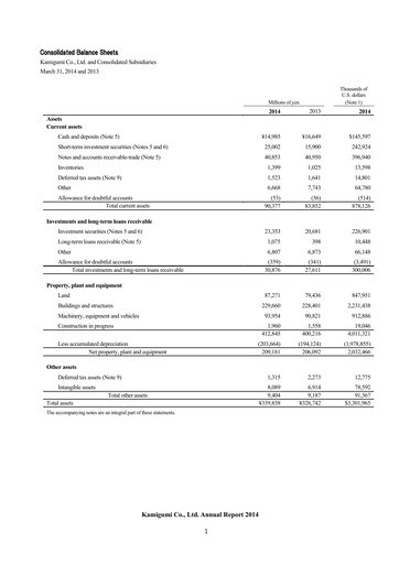 Thumbnail Kamigumi Financial Statement 2014