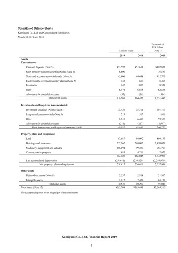Thumbnail Kamigumi Financial Statement 2019