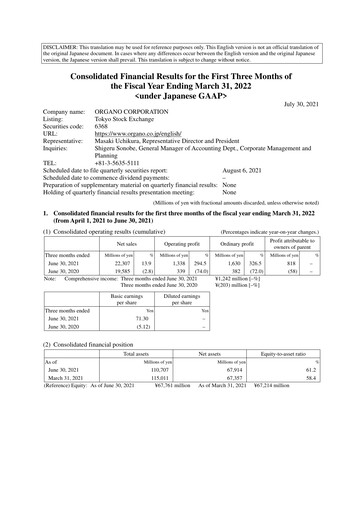 Thumbnail Organo Corporation Quarterly Report 2022-q1