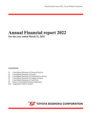 Vorschaubild Toyota Boshoku Corporation Jahresbericht 2021-2022