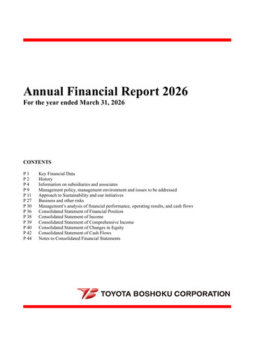 Thumbnail Toyota Boshoku Corporation Financial Report 2026