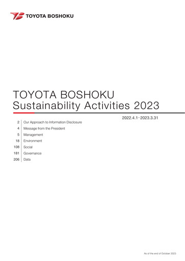 Thumbnail Toyota Boshoku Corporation Sustainability Report 2022-2023
