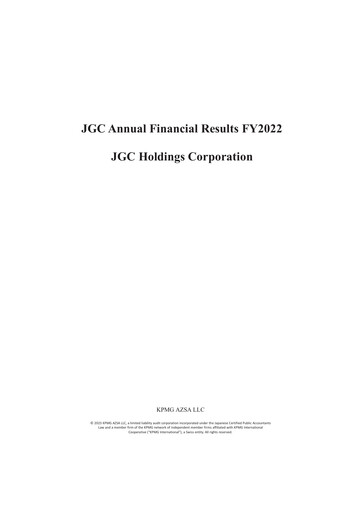 Thumbnail JGC Holdings Financial Report 2022