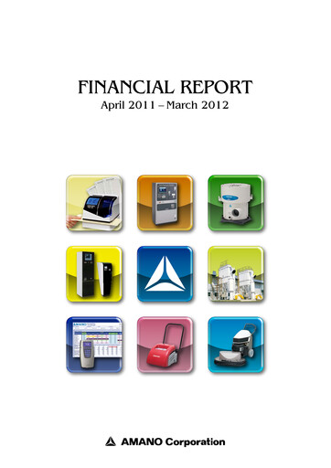 Thumbnail Amano Corporation Financial Report fy2012