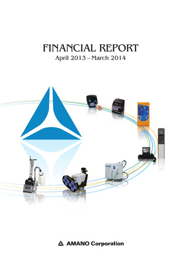 Thumbnail Amano Corporation Financial Report fy2014