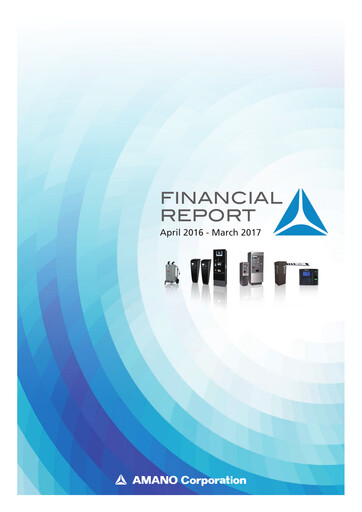 Thumbnail Amano Corporation Financial Report fy2017
