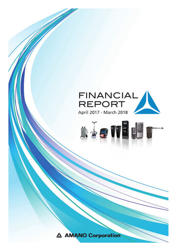 Thumbnail Amano Corporation Financial Report fy2018