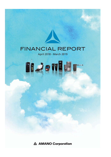 Thumbnail Amano Corporation Financial Report fy2019