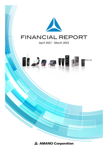 Thumbnail Amano Corporation Financial Report fy2022