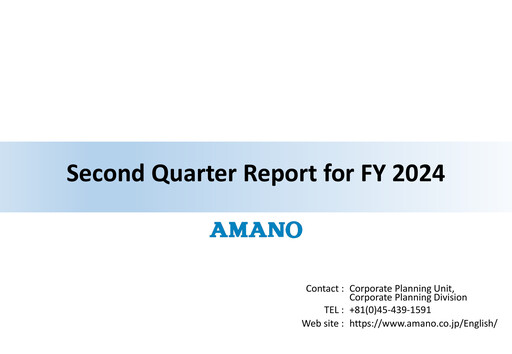 Vorschaubild Amano Corporation Halbjahresbericht 2025-h1