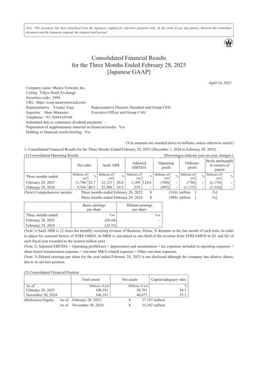 Thumbnail Money Forward Quarterly Report 2025-q1