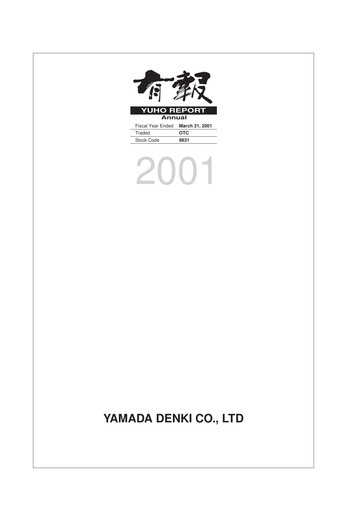 Thumbnail Yamada Holdings Annual Report 2001