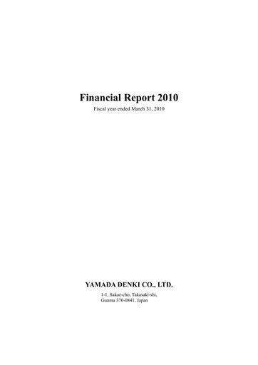 Thumbnail Yamada Holdings Financial Statement fy2010