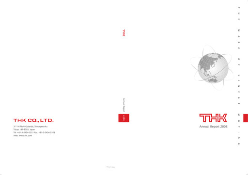 Thumbnail THK Co. Annual Report 2008