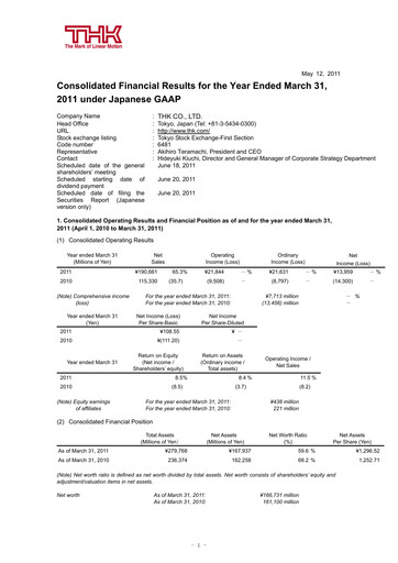 Thumbnail THK Co. Financial Statement fy2011