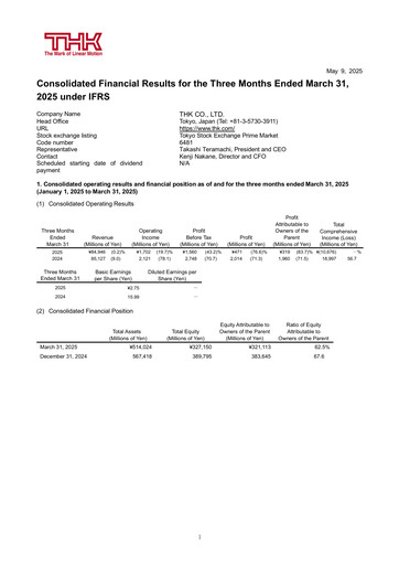 Thumbnail THK Co. Quarterly Report 2025-q1