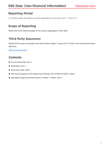 Thumbnail Morinaga Milk Industry ESG Report 2024