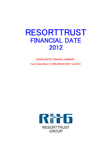 Thumbnail Resorttrust Financial Statement fy2012