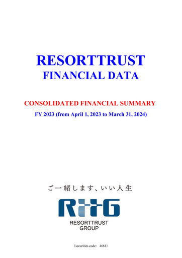 Thumbnail Resorttrust Financial Statement fy2023