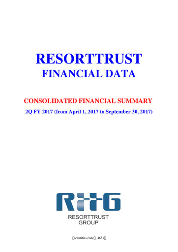 Miniature Resorttrust Rapport semestriel 2017-h1