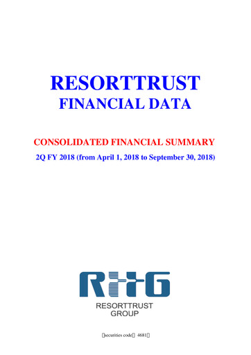 Miniature Resorttrust Rapport semestriel 2018-h1
