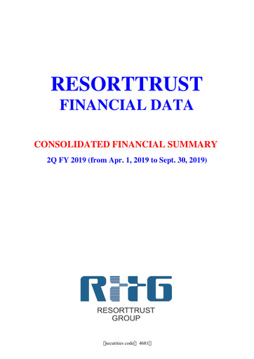 Miniature Resorttrust Rapport semestriel 2019-h1