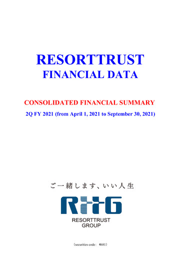 Miniature Resorttrust Rapport semestriel 2021-h1