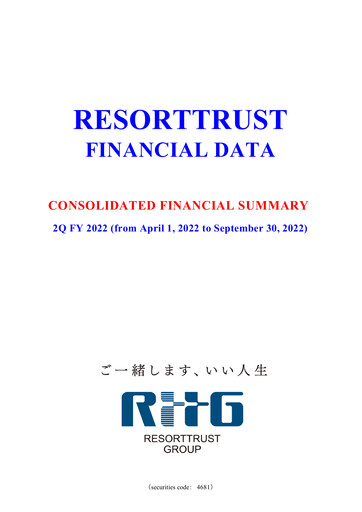 Miniature Resorttrust Rapport semestriel 2022-h1