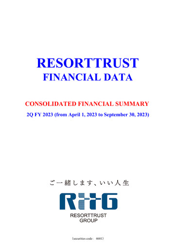 Miniature Resorttrust Rapport semestriel 2023-h1