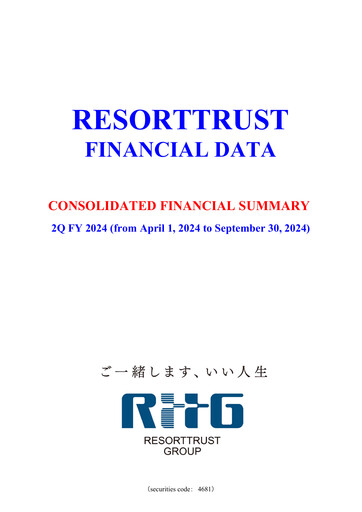 Miniature Resorttrust Rapport semestriel 2024-h1