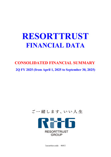 Miniature Resorttrust Rapport semestriel 2025-h1