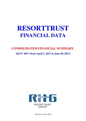 Thumbnail Resorttrust Quarterly Report 2017-q1