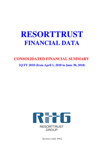 Thumbnail Resorttrust Quarterly Report 2018-q1