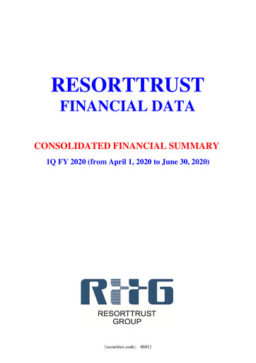 Thumbnail Resorttrust Quarterly Report 2020-q1