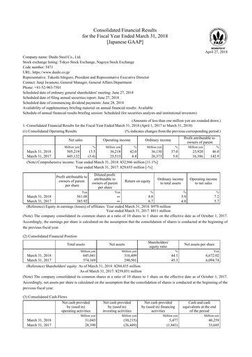 Thumbnail Daido Steel Financial Statement fy2017