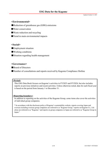 Thumbnail Kagome Co., Ltd. ESG Report 2024