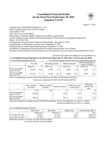 Thumbnail SHO-BOND Holdings Financial Statement fy2016